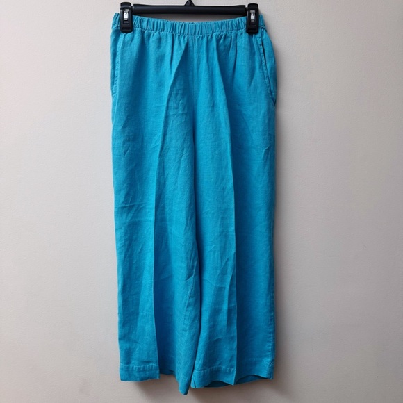 FLAX Linen Blue Pants - Picture 1 of 7